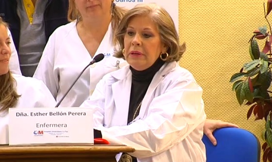 Doctora Esther Bellón Perera, representante de Enfermería del Hospital Carlos III de Madrid