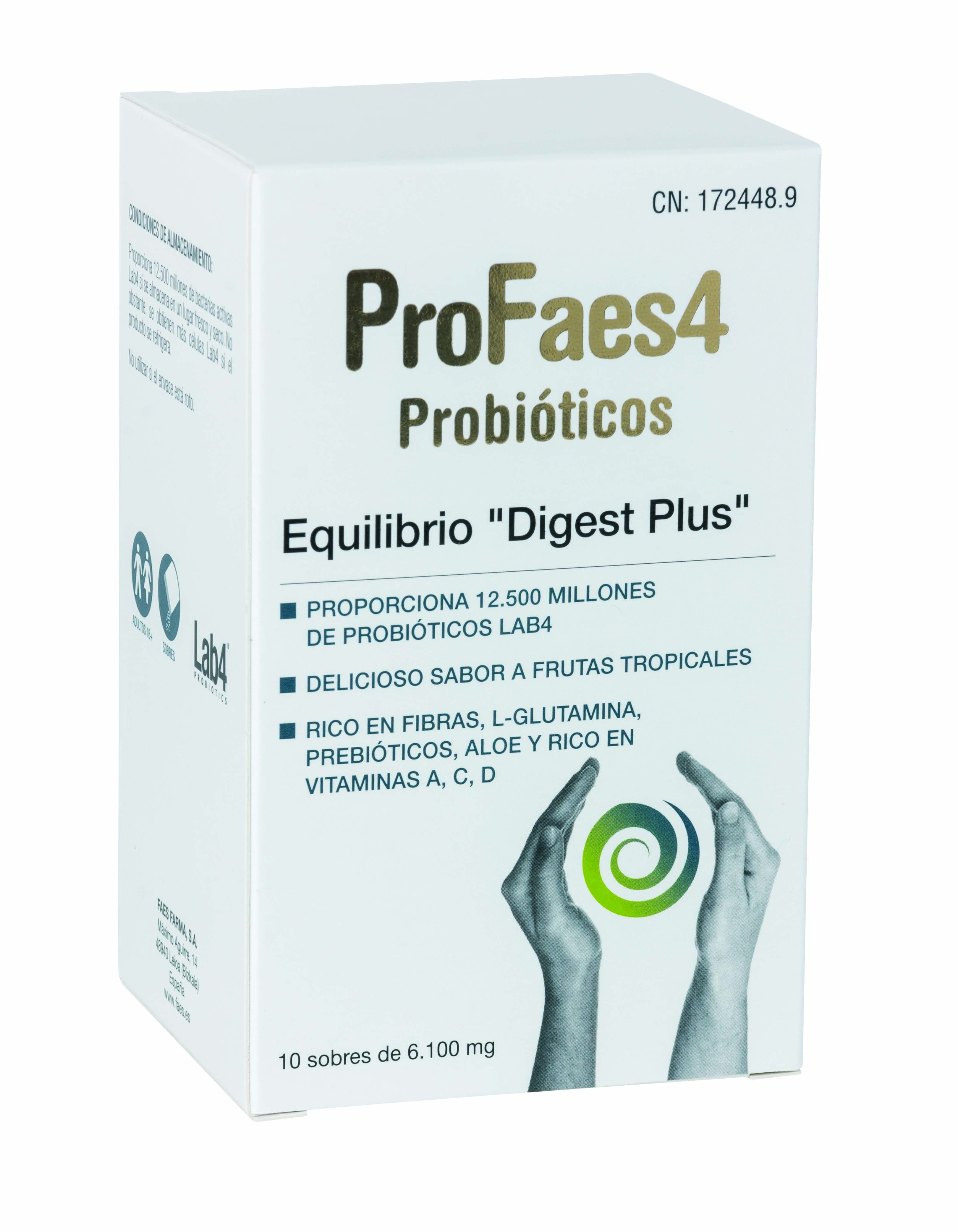Nuevo probiótico ProFaes4 Digest Plus con glutamina