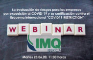 IMQ Ibérica organiza la webinar 'Covid-19 Restriction'