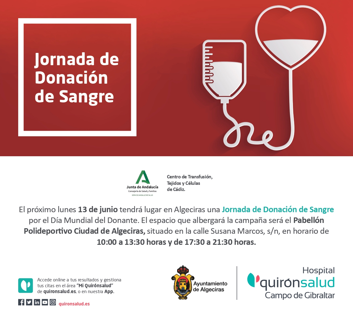 Quirónsalud Campo de Gibraltar: Jornada de Donación de Sangre en Algeciras