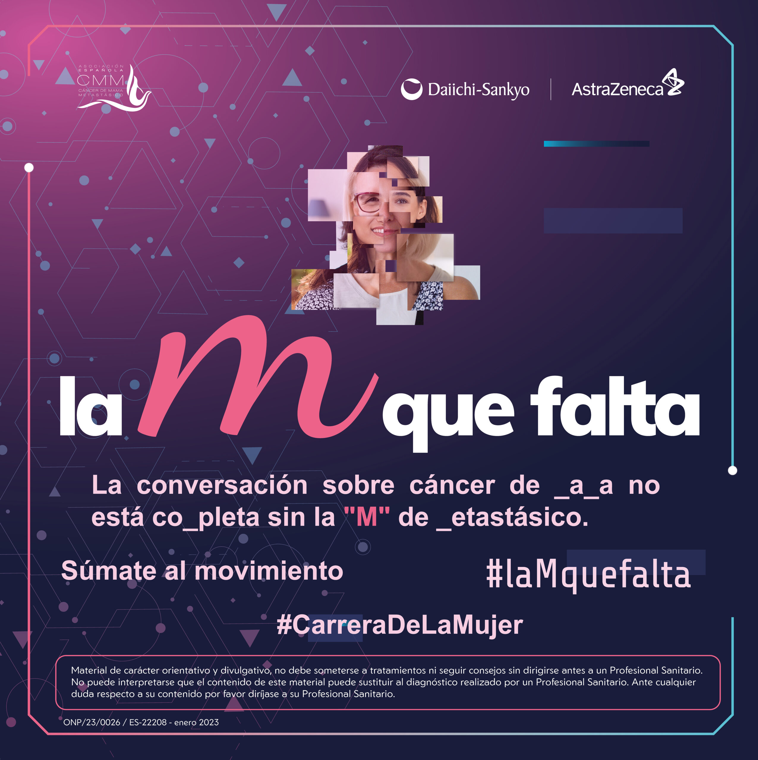 El movimiento '#laMquefalta' visibiliza el cáncer de mama metastásico en la Carrera de la Mujer
